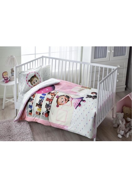Lisanslı Bebek Nevresim Takımı Masha And The Bear Baby