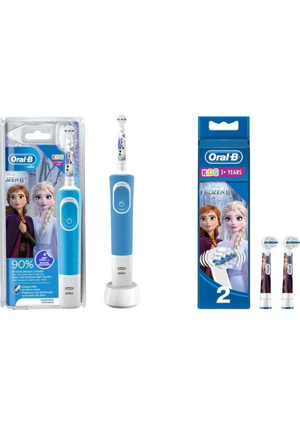 Çocuklar Için D100 Frozen Iı Şarjlı Diş Fırçası ve Yedek Başlık