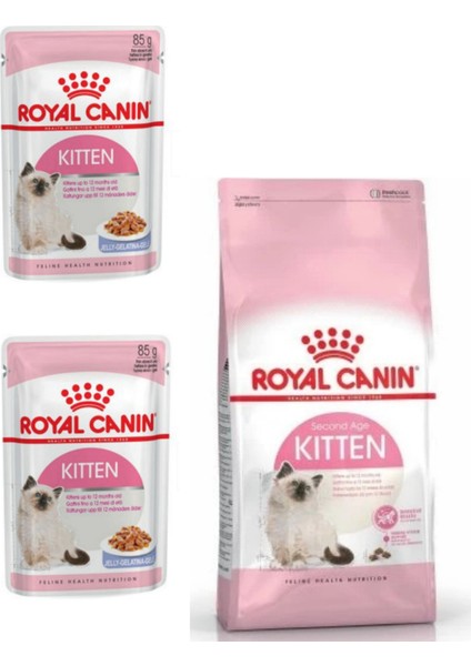 Kitten Yavru Kedi Maması 2 kg + 2 Adet Royal Canin Kitten Yaş Mama