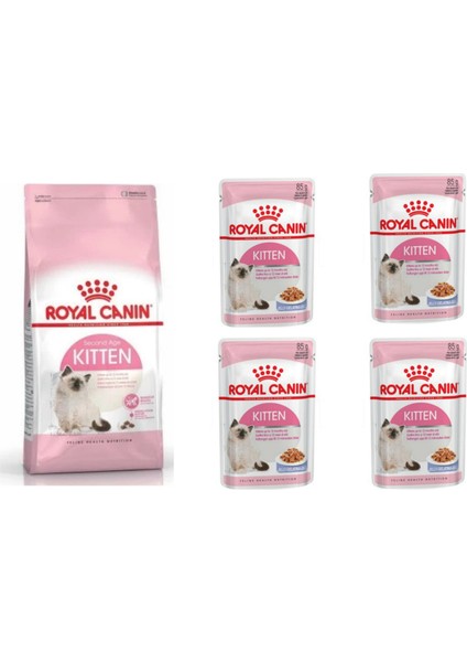 Kitten Yavru Kedi Maması 2 kg + 4 Adet Royal Canin Kitten Yaş Mama