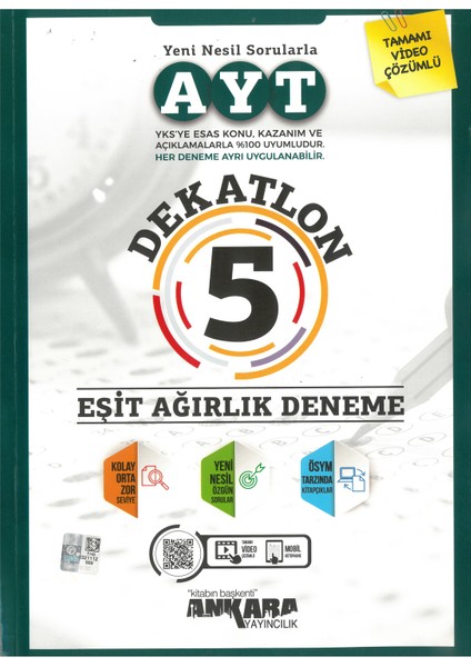 AYT Eşit Ağırlık Dekatlon 5 Deneme