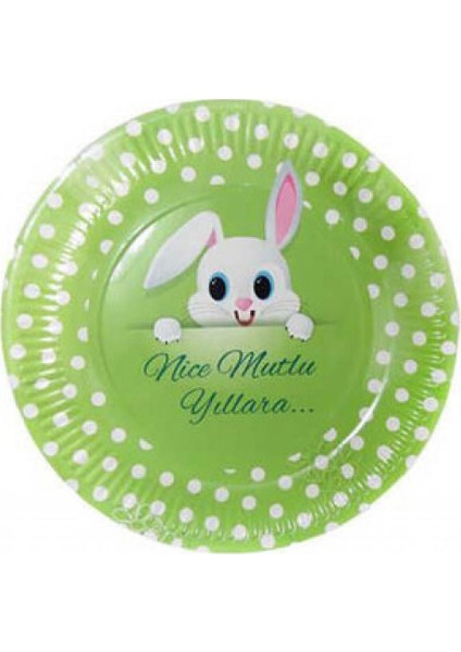 Tabak Karton Tavşan Resimli 23CM P8