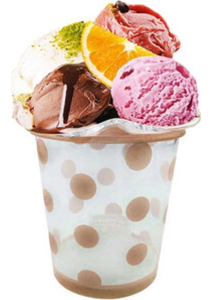 Bardak Plastik 500 cc (Dondurma Bardağı) Puantiyeli Altın Pk:8 fiyatları