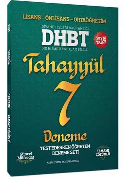 2021 Dhbt 7 Li Deneme Kitabı