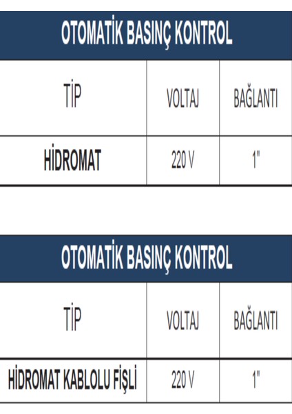 Otomatik Hidrofor Presscontrol