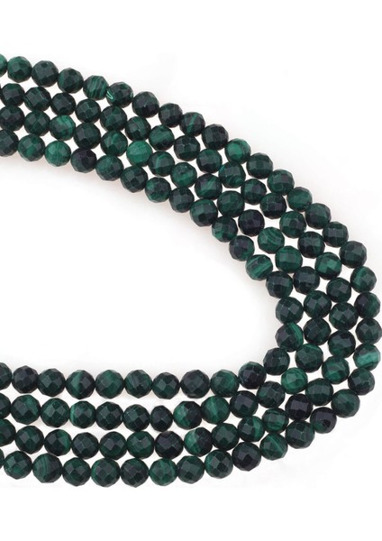 8 mm Faset Kesim Malakit ( Malahit ) Taşı Dizi - DZ4022