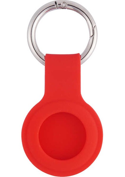 Airtag Için Anahtarlıklı Koruyucu A010 Silikon Kılıf Kırmızı