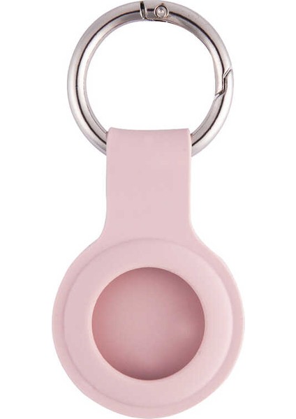 Airtag Için Anahtarlıklı Koruyucu A010 Silikon Kılıf Pembe