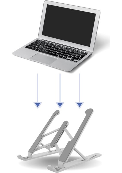 Ayarlanabilir Plastik Dizüstü Destek Tabanı Katlanabilir Taşınabilir Laptop Sehpası Yükseltici modelleri