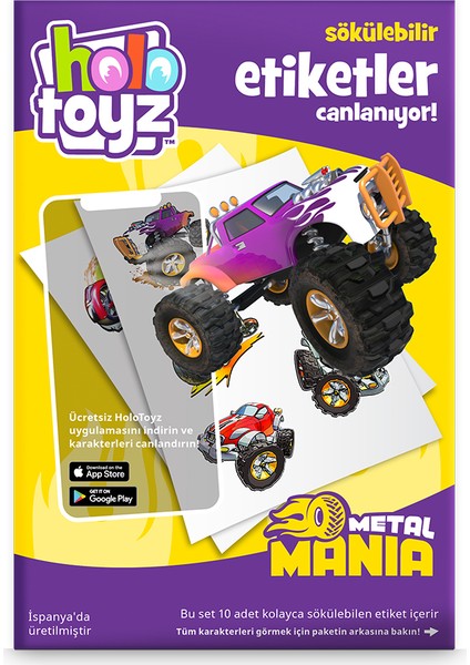 Junoo HoloToyz Sticker Metal Mania AR Uyumlu Etiket