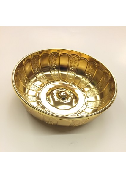 Otantik Osmanlı Motifli Hamam Tası - Altın Sarısı