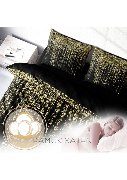 Yıldızlı Gece 3D Pamuk Saten Çift Kişilik Nevresim Takımı fırsatları