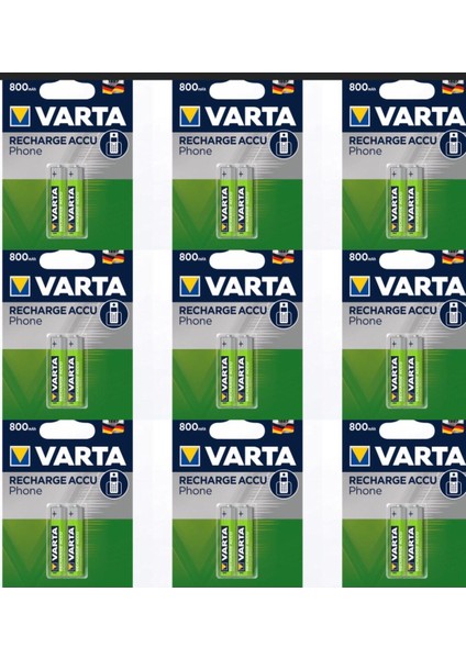 800 Mah Şarjlı Aaa Ince Pil 18 Adet