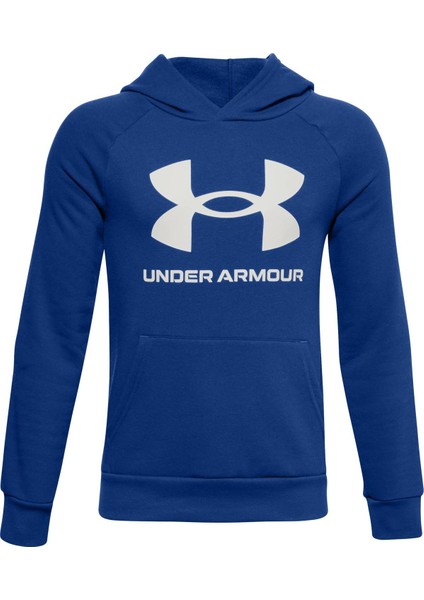 Under Armour Erkek Çocuk UA Rival Fleece Big Logo Kapüşonlu Üst 1357585-400