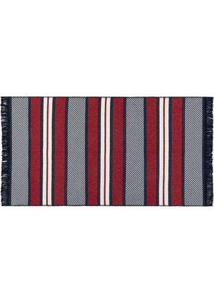 Ali x Saçaklı Dokuma Kilim - Lacivert - Bordo - 60 x 100 cm. fiyatları