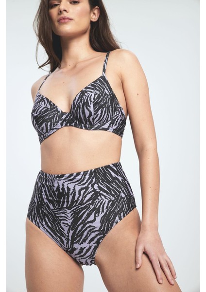 Yüksek Bel Bikini Takım Zebra