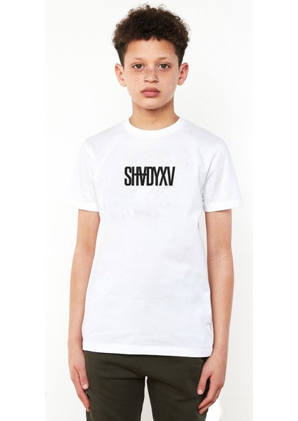 Shvdyxv Logo Baskılı Çocuk Beyaz Tshirt