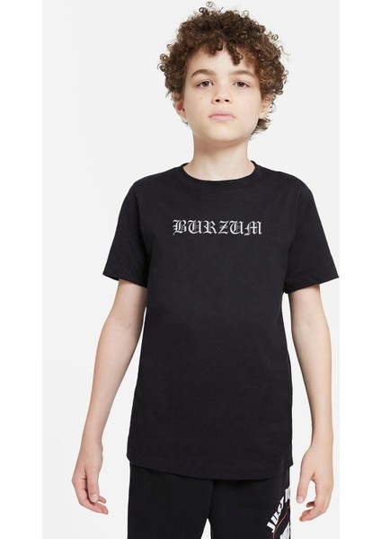 Burzum Logo Baskılı Çocuk Siyah Tshirt