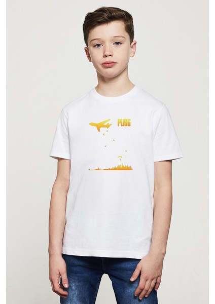 Pubg 98 Alive Baskılı Çocuk Beyaz Tshirt