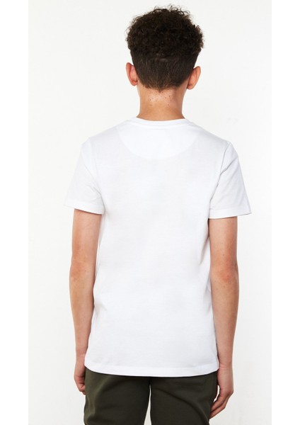 LED Zeppelin Name Baskılı Çocuk Beyaz Tshirt