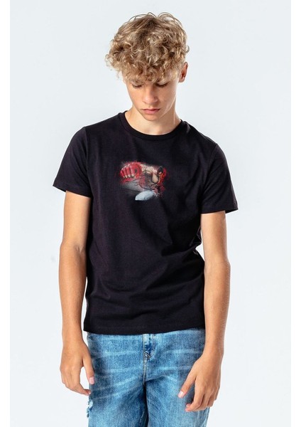 Tekken 5 Punch Street Fighter x Baskılı Çocuk Siyah T-Shirt