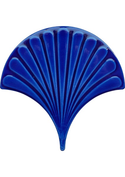 - 17 x 17 cm Kobalt Kabartmalı Balık Pulu Çini Karo 5'li 1 Paket