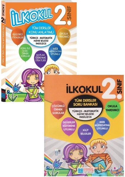 Evrensel İletişim Yayınları  2.Sınıf  Tüm Dersler Konu Nalatımı Soru Bankası Seti
