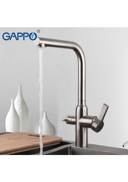 Dual Flow Çift Akışlı Arıtma Çıkışlı Eviye Bataryası