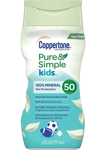 Kids Pure  Simple SPF50 Çocuk Güneş Koruyucu Losyon 177 ml