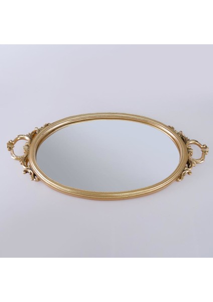 Tepsi Ahsen Aynalı Altın