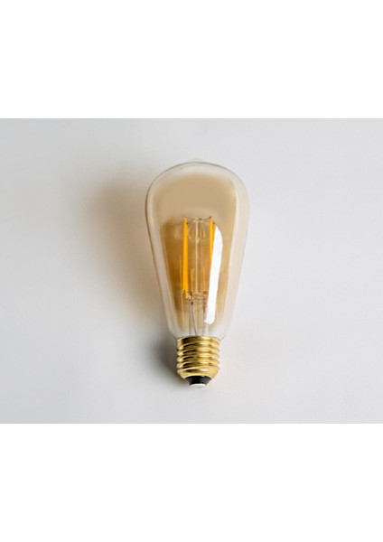 10 Adet Ct 4284 Cata 6W Rustik LED Ampul Amber 2700K E27