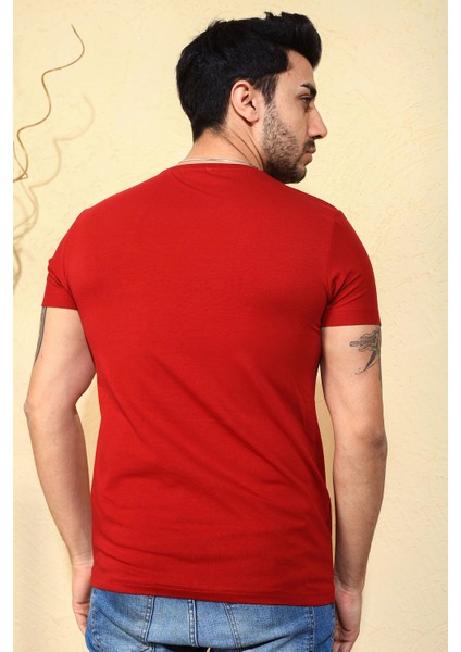 Ftx Slim Fit Bisiklet Yaka Erkek Basic Tshirt