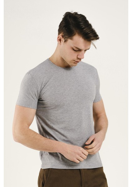 Ftx Slim Fit Bisiklet Yaka Erkek Basic Tshirt