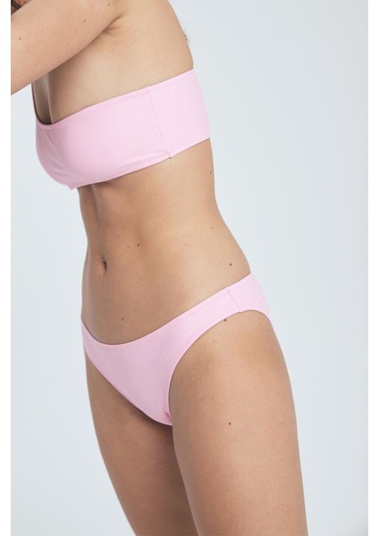 Tek Omuz Bikini Takım Pembe