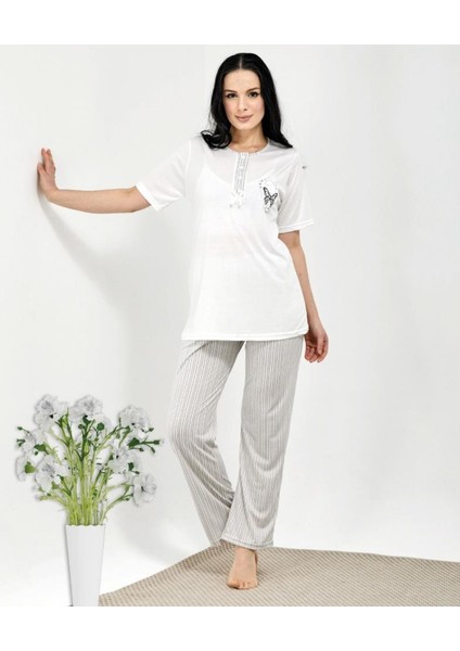 3108 Kadın Kısa Kol Pijama Takımı