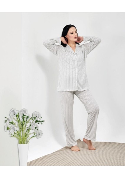 3111 Kadın Gömlek Pijama Takımı