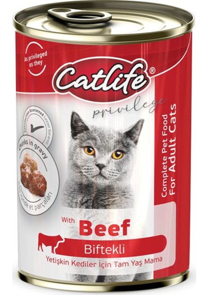 Biftekli Kedi Konserve 400GR 12Lİ8681475634178