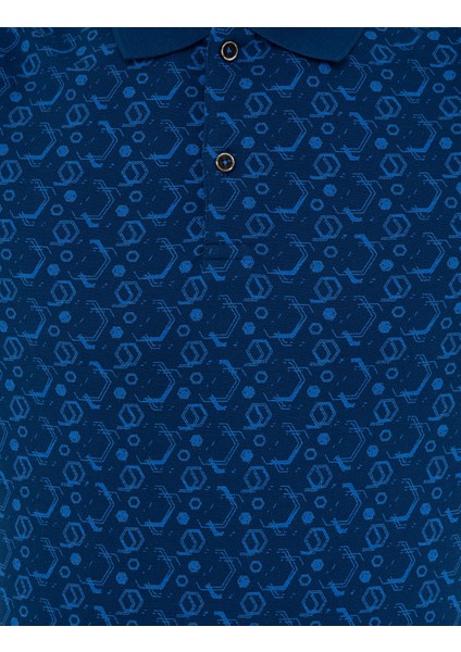 Erkek Lacivert Slim Fit Polo Yaka Tişört 50242059-VR033 indirimleri