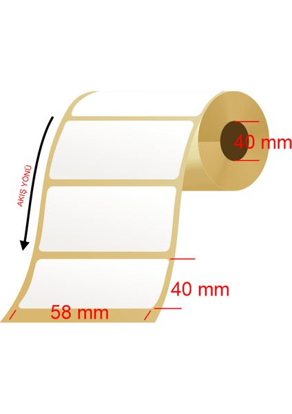 496 Termal Terazi Etiketi 58X40MM 500 Sr