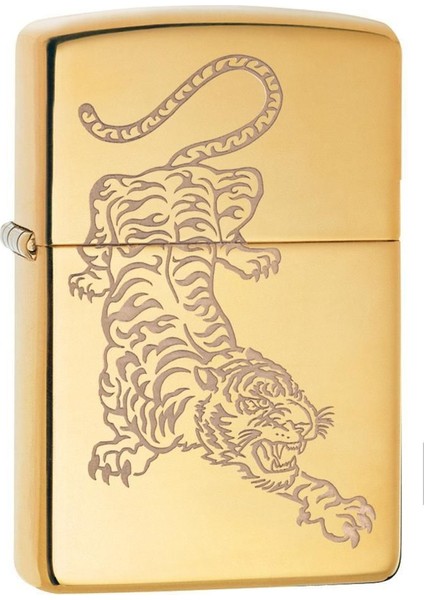 Çakmak 29884 Tiger High Polish Brass Lighter