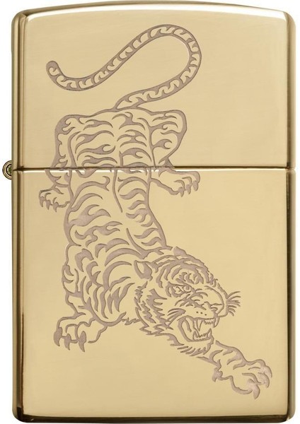 Çakmak 29884 Tiger High Polish Brass Lighter