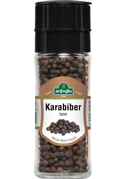 Karabiber Tane Değirmen Cam Şişe 50 gr