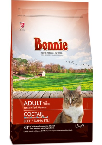 Kedi Dana Etli Kokteyl Kuru Mama 1,5 kg