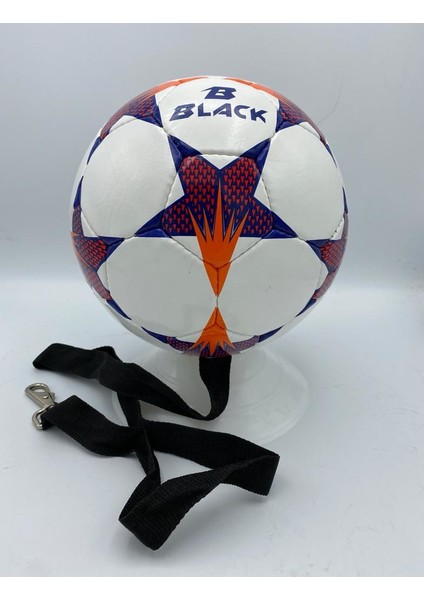 Povit No: 5 Black Snow Sarkaç Topu Kafa Topu Futbol Topu 32 Panel El Dikişli Deluxe Pu Malzeme