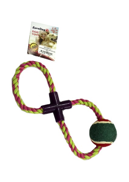 Diş Ipi Pembe-Yeşil Tenis Toplu 28 cm