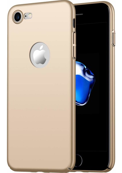 Apple iPhone X 8 Kılıf Ultra Ince Renkli Silikon Kapak Gold