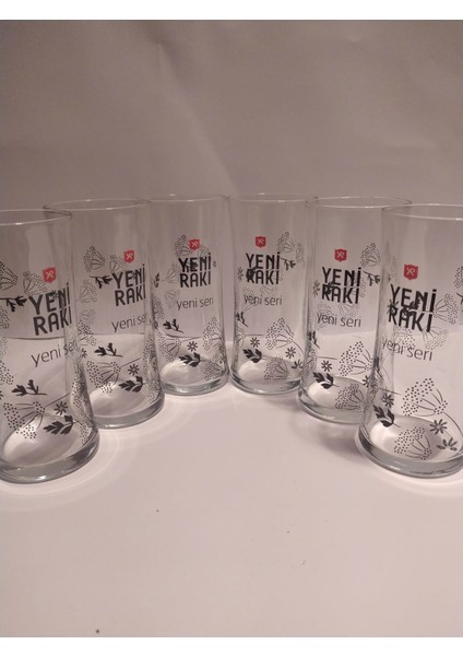 Yeni Seri Desenli Rakı Bardağı (6 Adet)