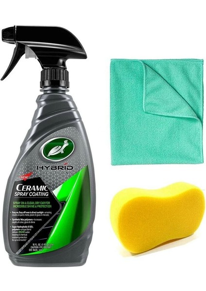 Seramik Boya Koruyucu 500 ml + Bez + Oto Yıkama Süngeri