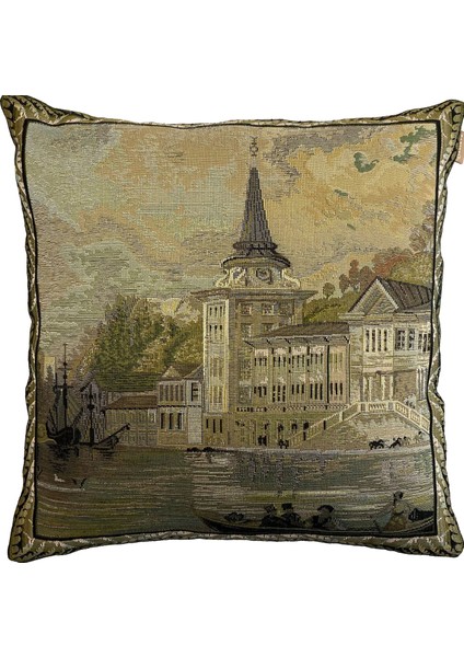 Kuleli Goblen Kırlent 45 x 45 cm.