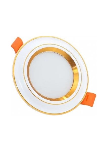 Dekoratif 7W 3 Renk Sıva Altı LED Downlight Spot - Gold Kasa